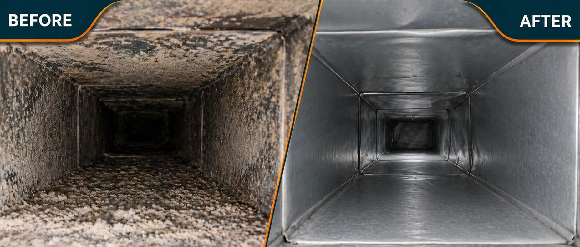 Air duct Spring Texas - Before & After cleaning