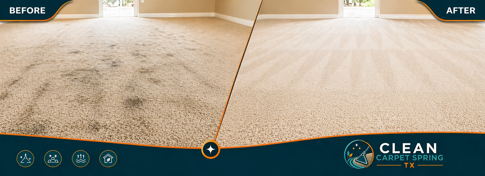 Carpet Spring Texas - Before & After cleaning