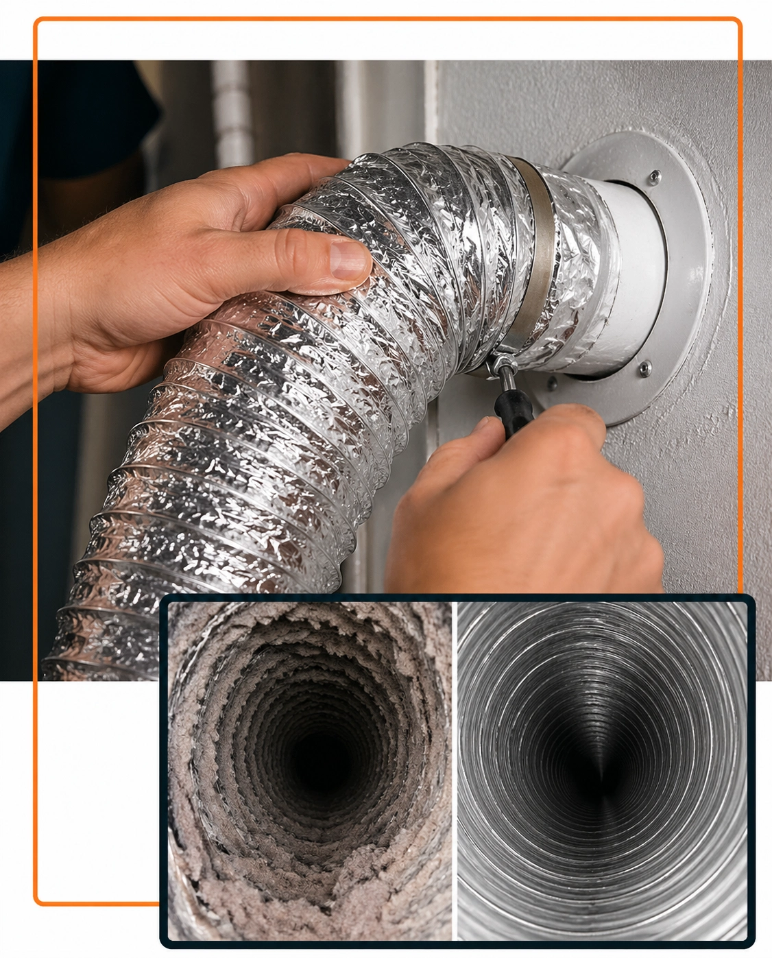 Professional dryer vent cleaning service