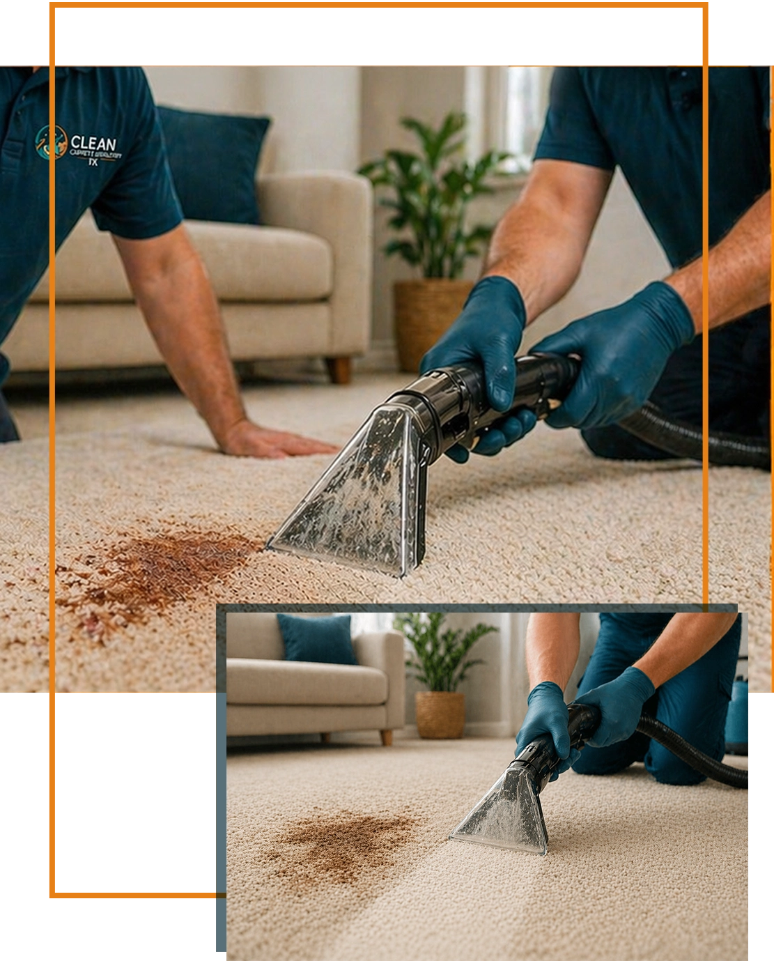Professional carpet's stain cleaning service
