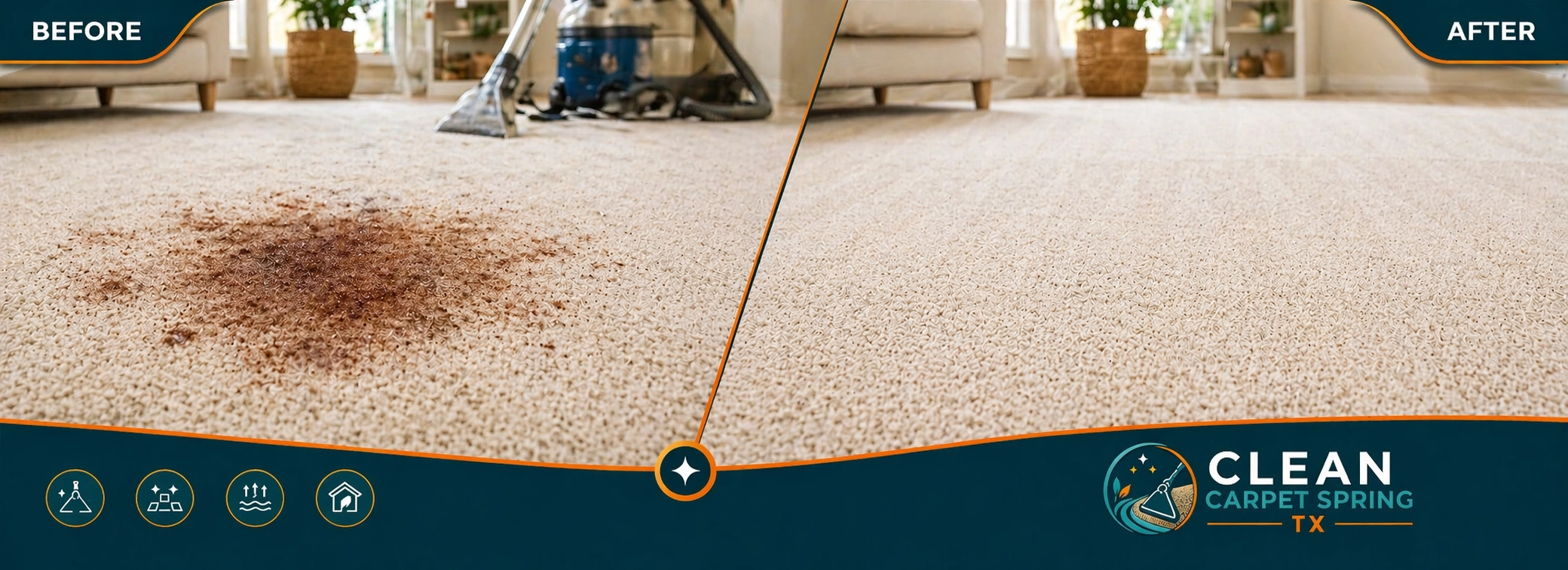 Stain removal - Before & after cleaning